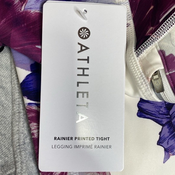 Athleta Floral Print High Rise Elation Yoga Workout‎ Leggings - Picture 6 of 8